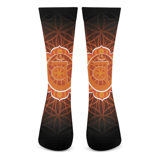 Swadhisthana Chakra Spiritual Print Crew Socks