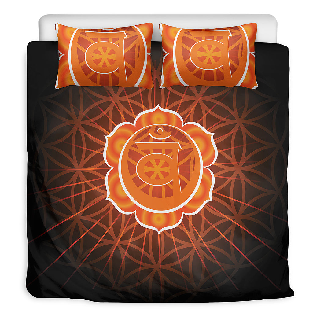 Swadhisthana Chakra Spiritual Print Duvet Cover Bedding Set