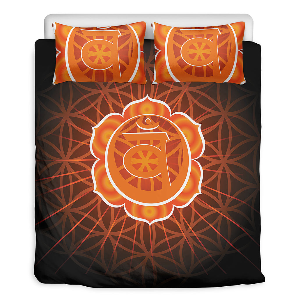Swadhisthana Chakra Spiritual Print Duvet Cover Bedding Set