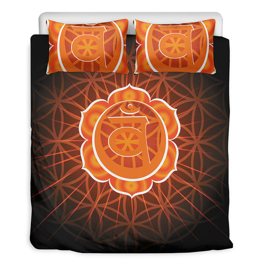 Swadhisthana Chakra Spiritual Print Duvet Cover Bedding Set