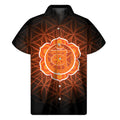 Swadhisthana Chakra Spiritual Print Men's Short Sleeve Shirt