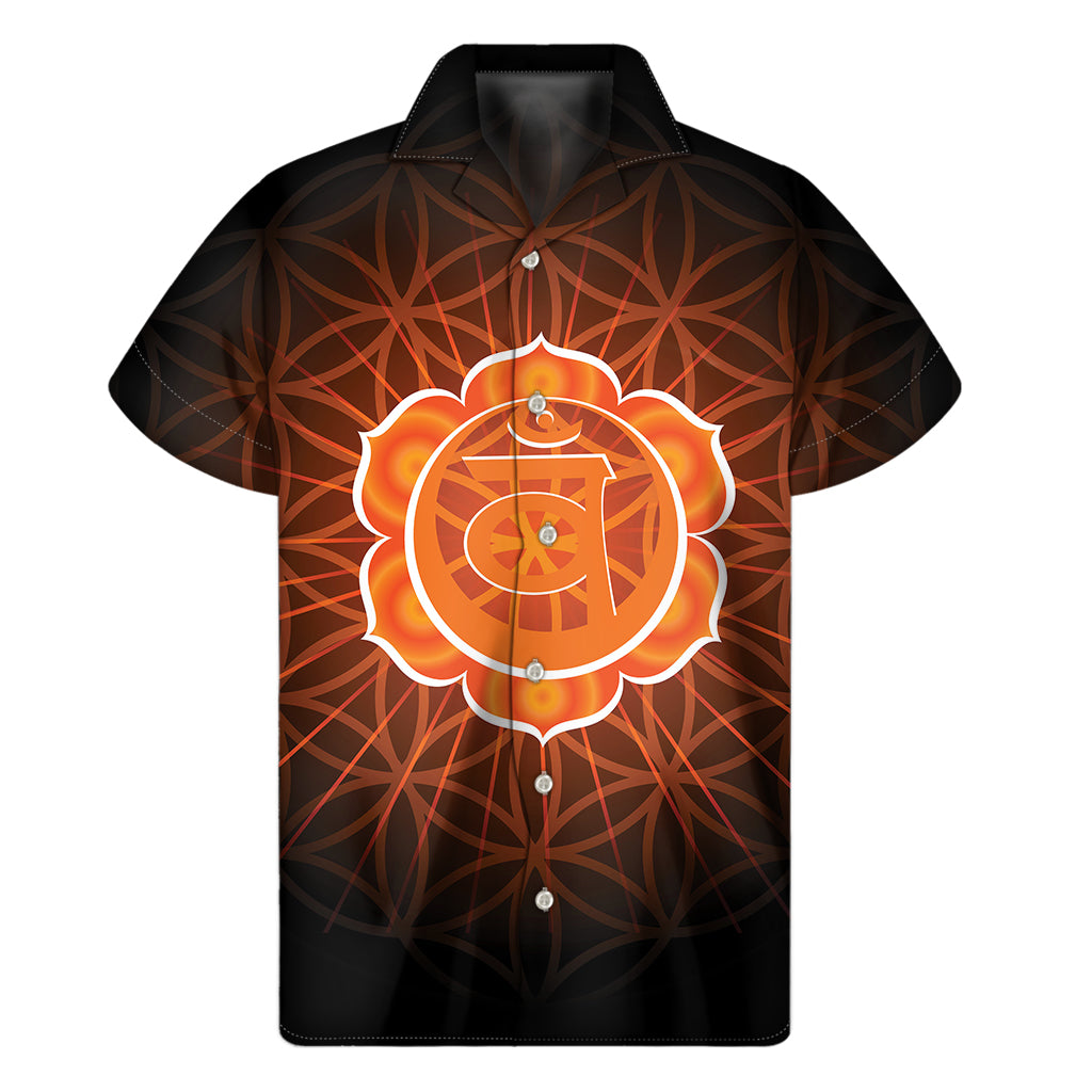 Swadhisthana Chakra Spiritual Print Men's Short Sleeve Shirt