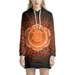 Swadhisthana Chakra Spiritual Print Pullover Hoodie Dress
