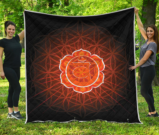 Swadhisthana Chakra Spiritual Print Quilt