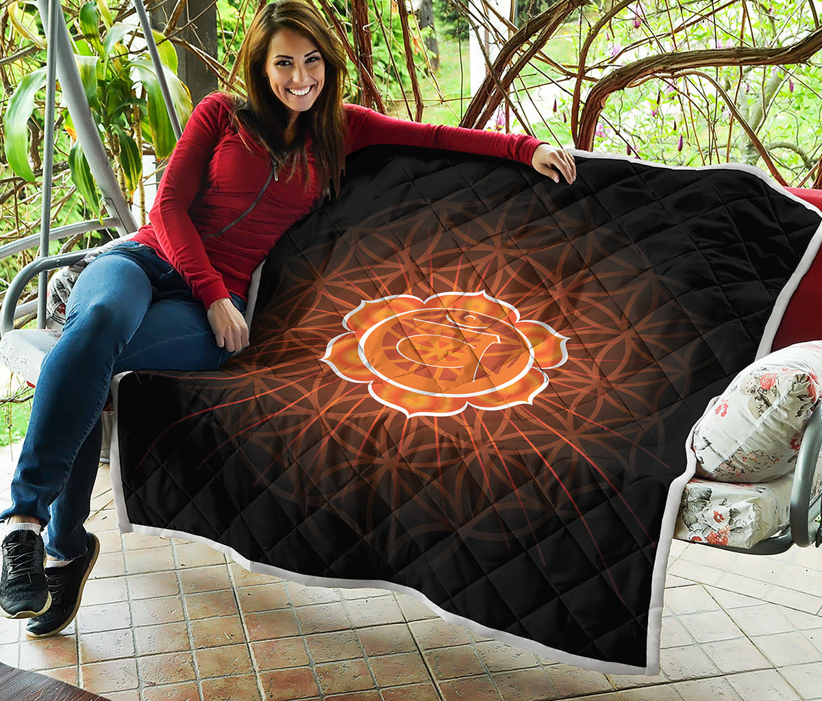 Swadhisthana Chakra Spiritual Print Quilt