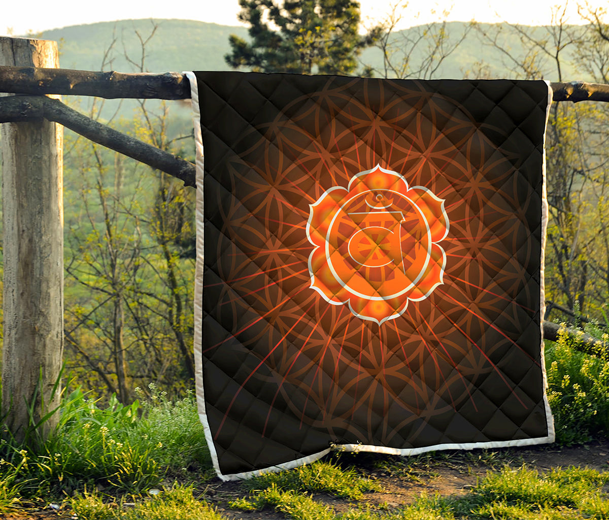 Swadhisthana Chakra Spiritual Print Quilt