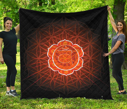 Swadhisthana Chakra Spiritual Print Quilt