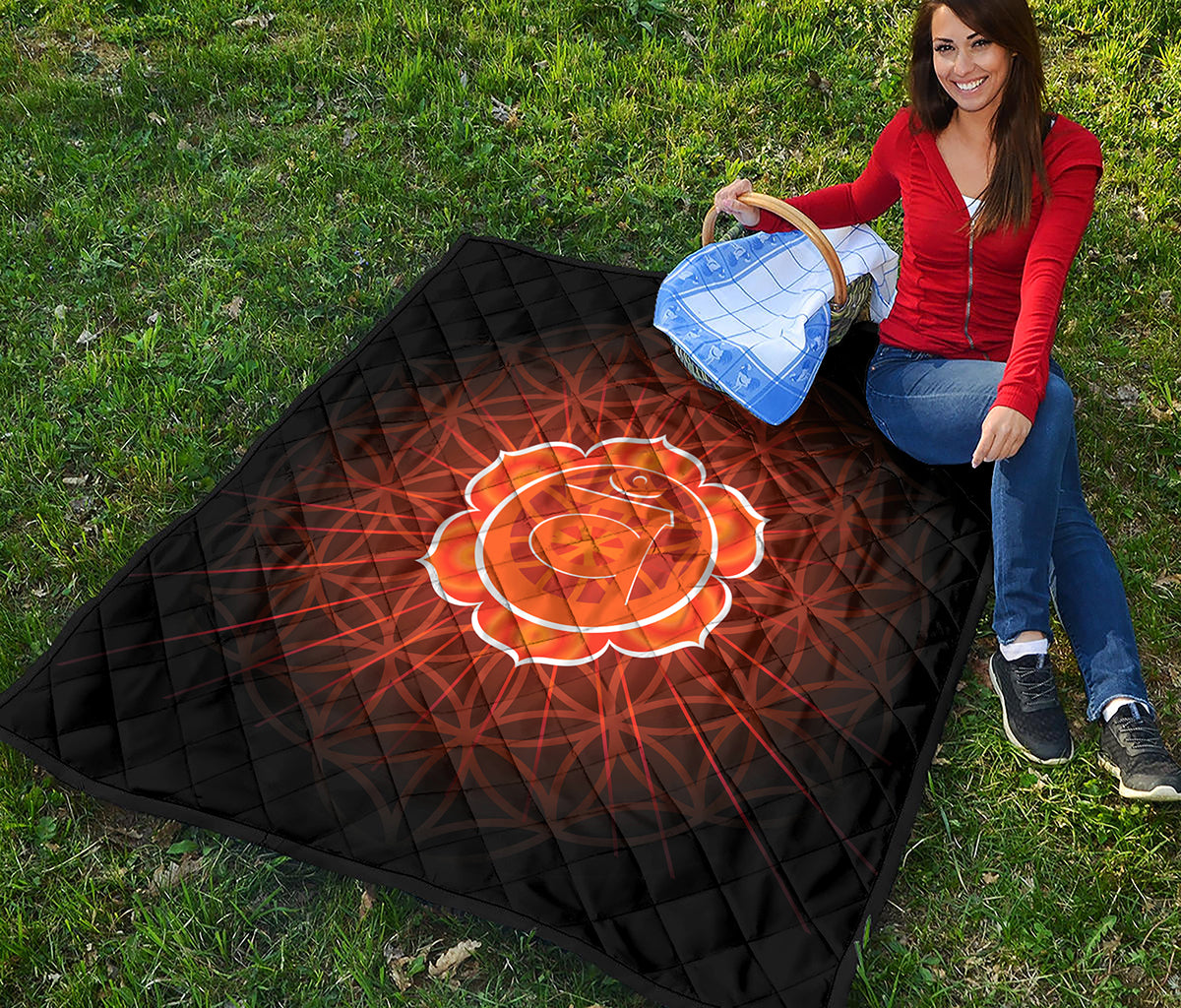 Swadhisthana Chakra Spiritual Print Quilt