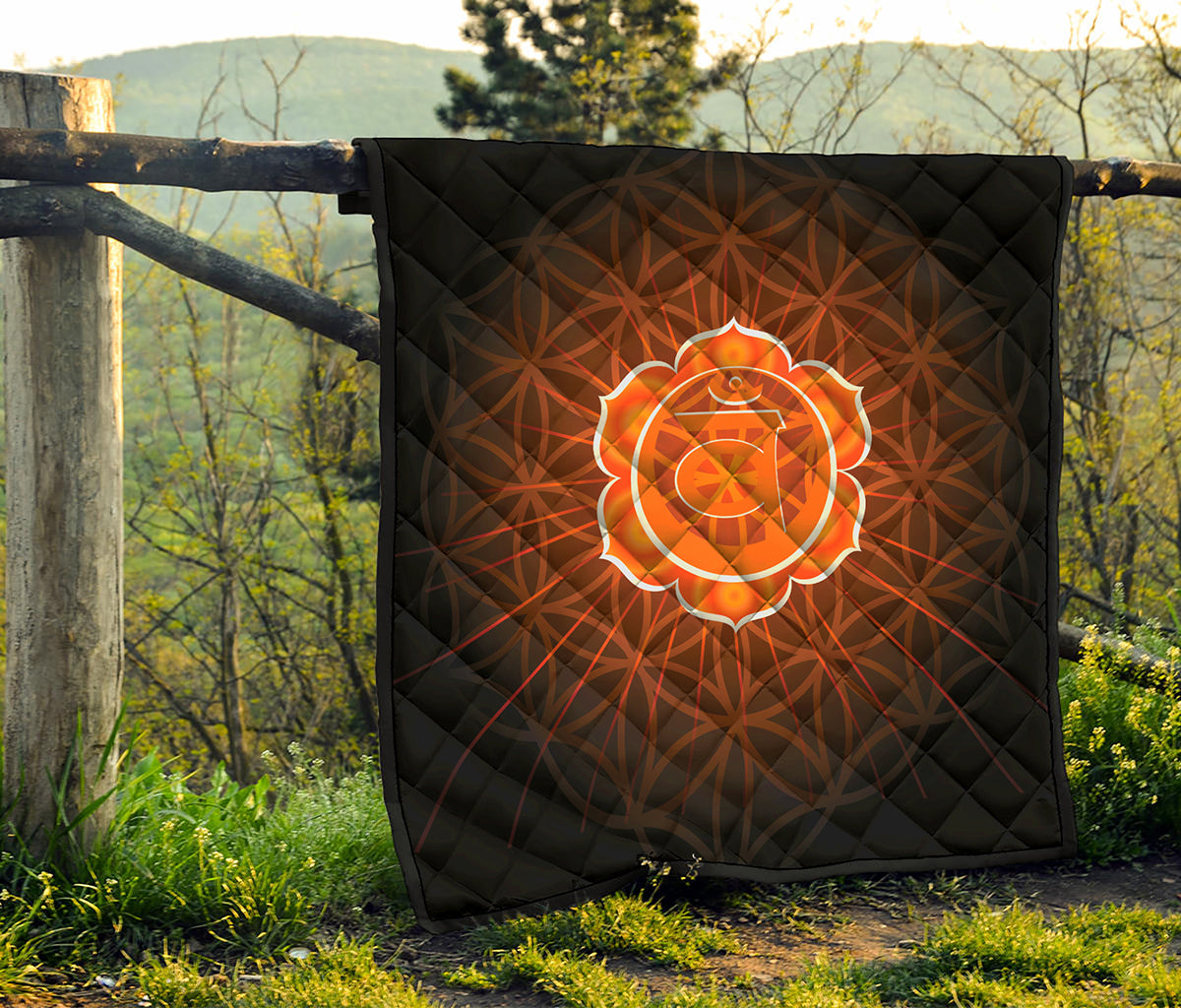 Swadhisthana Chakra Spiritual Print Quilt