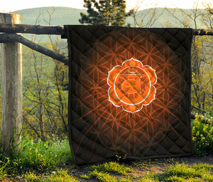 Swadhisthana Chakra Spiritual Print Quilt
