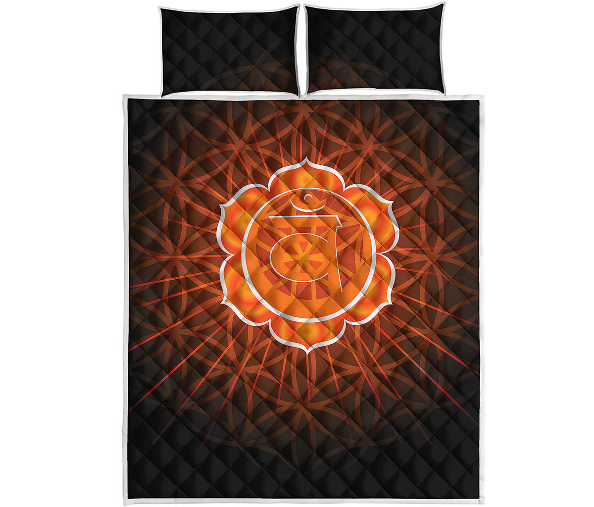 Swadhisthana Chakra Spiritual Print Quilt Bed Set