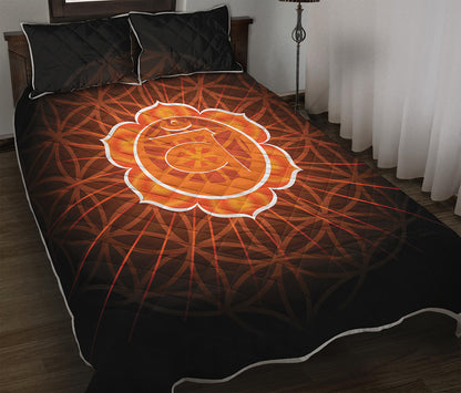 Swadhisthana Chakra Spiritual Print Quilt Bed Set