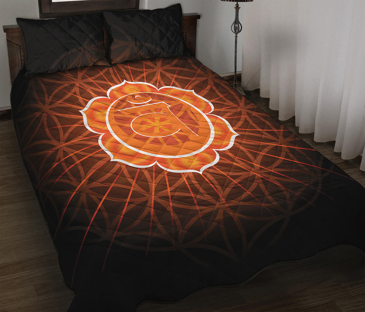 Swadhisthana Chakra Spiritual Print Quilt Bed Set