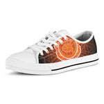 Swadhisthana Chakra Spiritual Print White Low Top Shoes