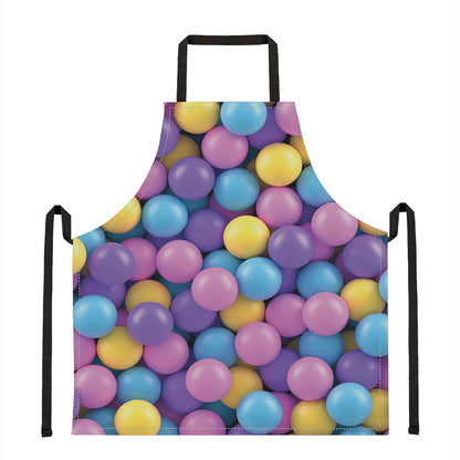 Sweet Candy Ball Pattern Print Apron