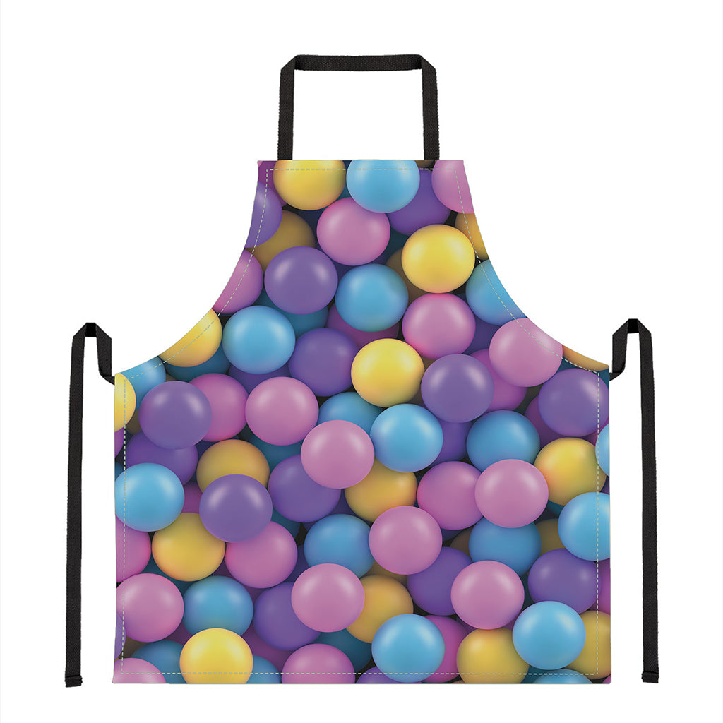 Sweet Candy Ball Pattern Print Apron