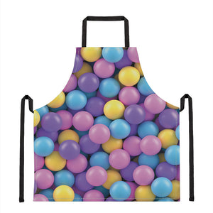 Sweet Candy Ball Pattern Print Apron