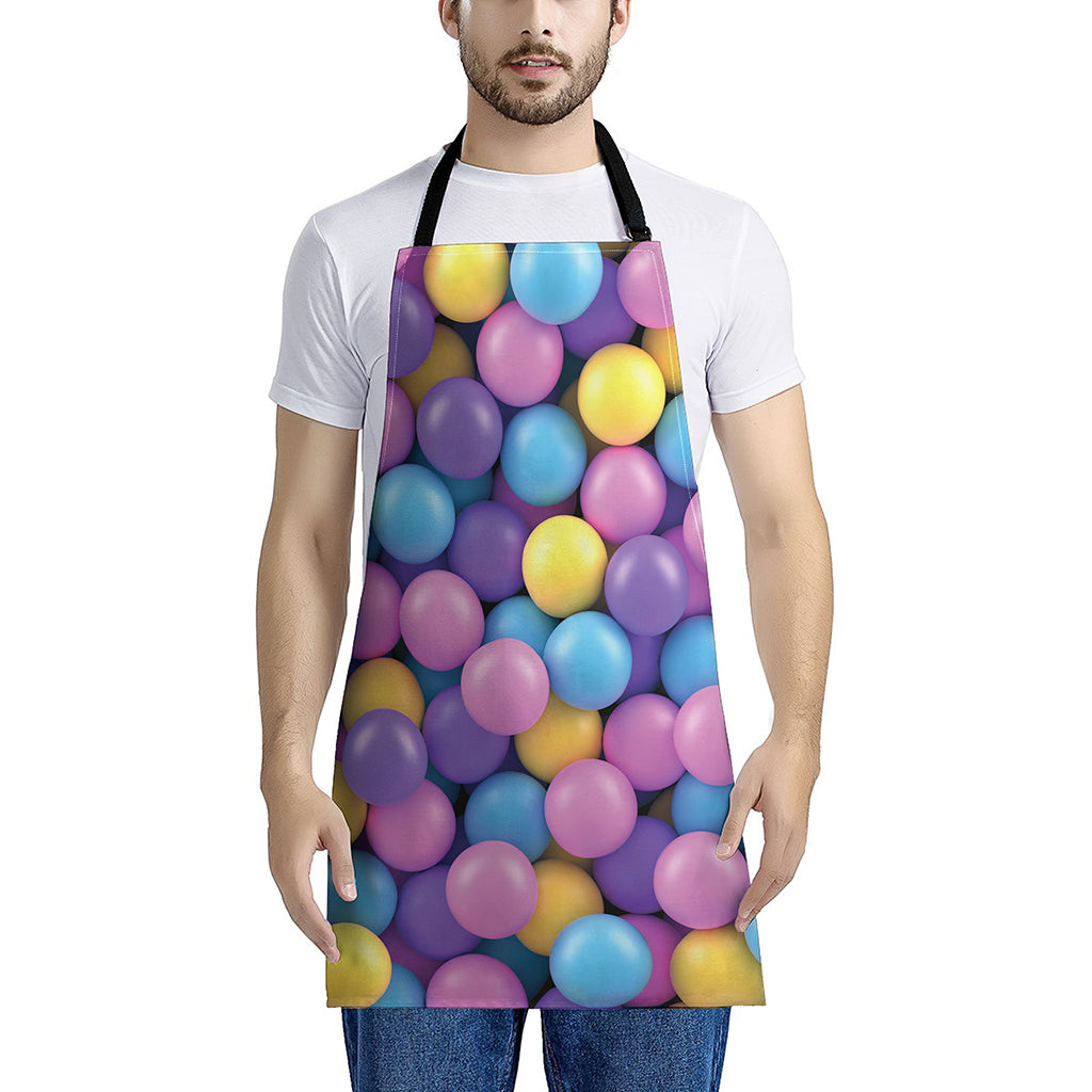 Sweet Candy Ball Pattern Print Apron