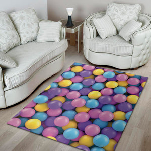 Sweet Candy Ball Pattern Print Area Rug