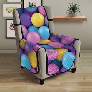 Sweet Candy Ball Pattern Print Armchair Protector