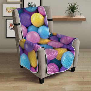 Sweet Candy Ball Pattern Print Armchair Protector