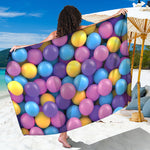 Sweet Candy Ball Pattern Print Beach Sarong Wrap