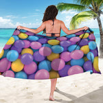 Sweet Candy Ball Pattern Print Beach Sarong Wrap