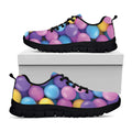 Sweet Candy Ball Pattern Print Black Running Shoes