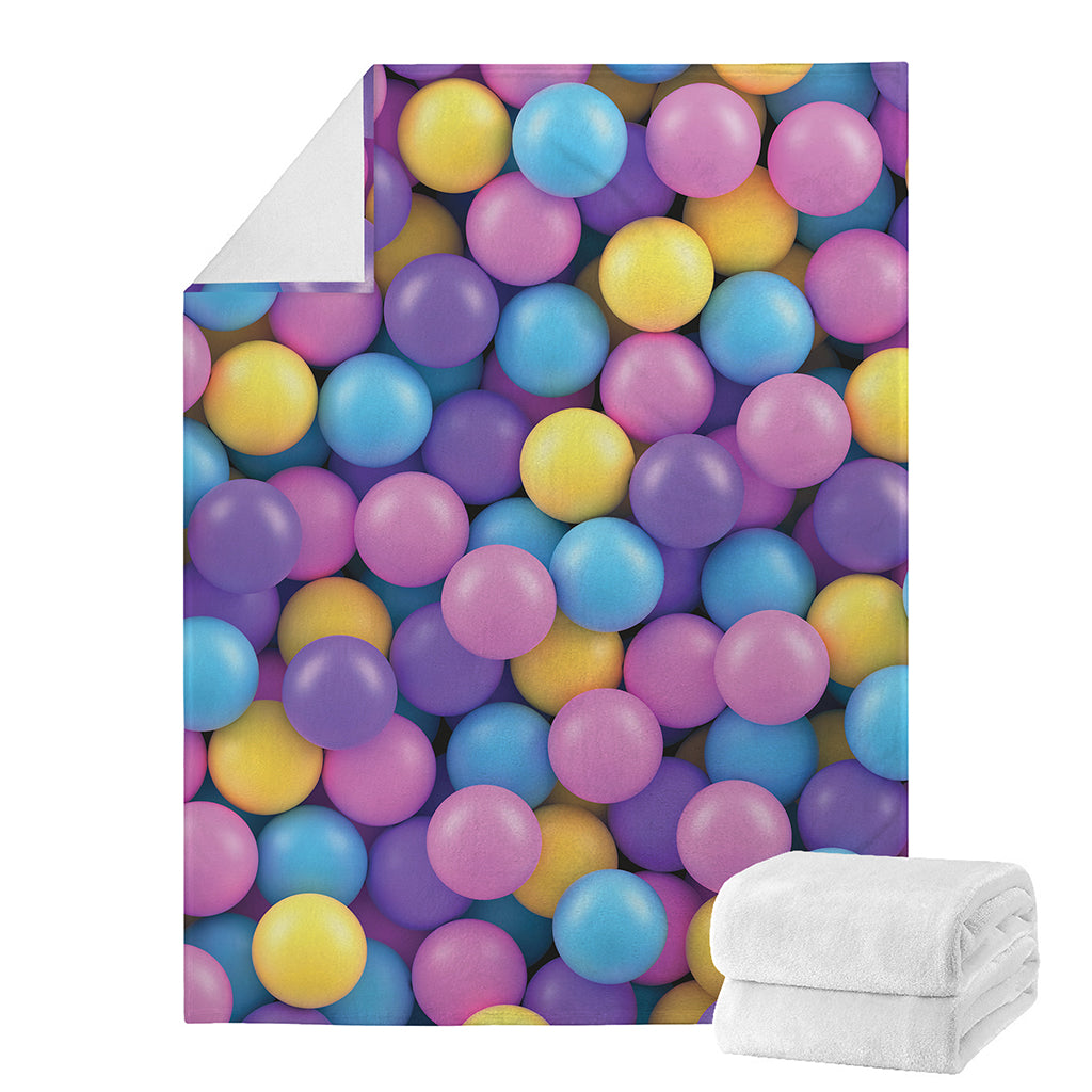 Sweet Candy Ball Pattern Print Blanket