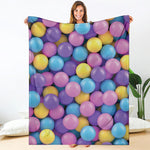 Sweet Candy Ball Pattern Print Blanket