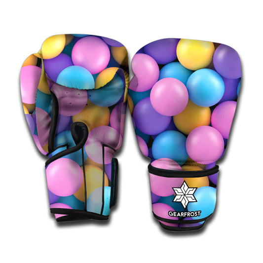 Sweet Candy Ball Pattern Print Boxing Gloves