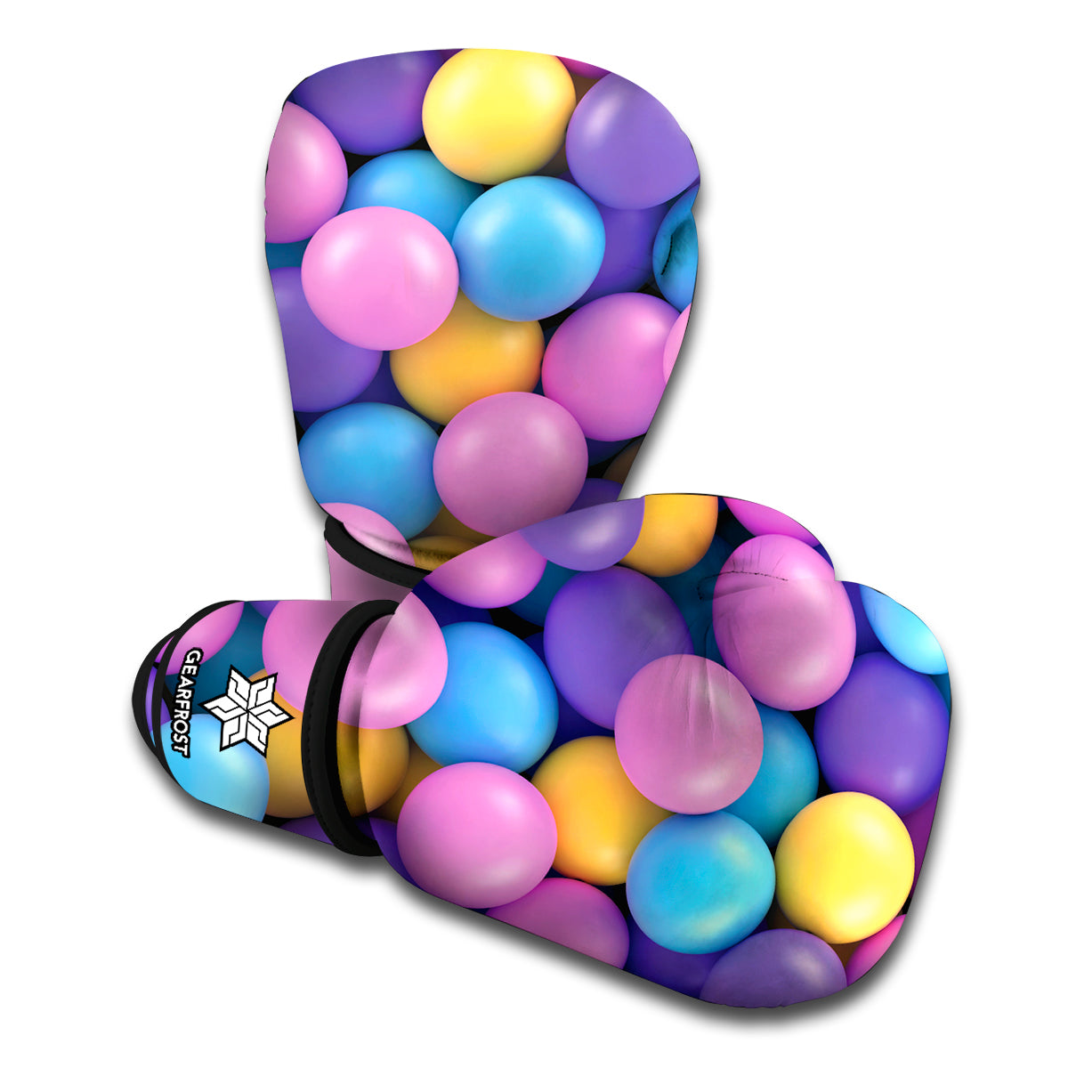 Sweet Candy Ball Pattern Print Boxing Gloves