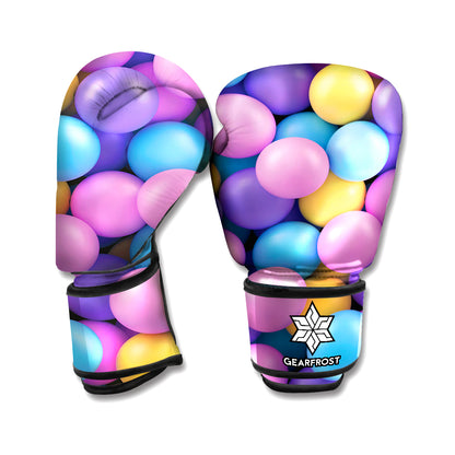Sweet Candy Ball Pattern Print Boxing Gloves