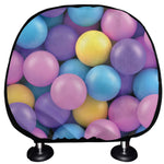 Sweet Candy Ball Pattern Print Car Headrest Covers