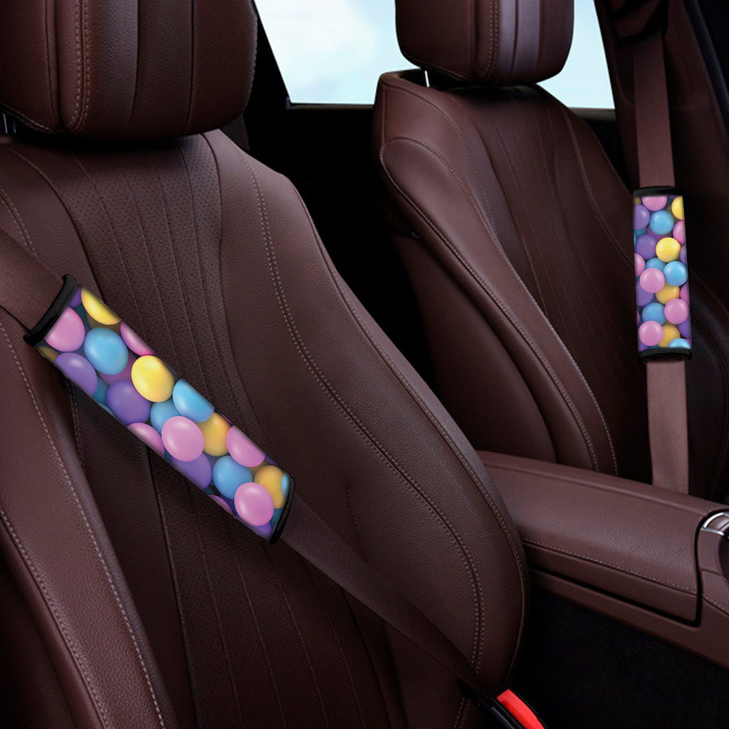 Sweet Candy Ball Pattern Print Car Seat Belt Covers
