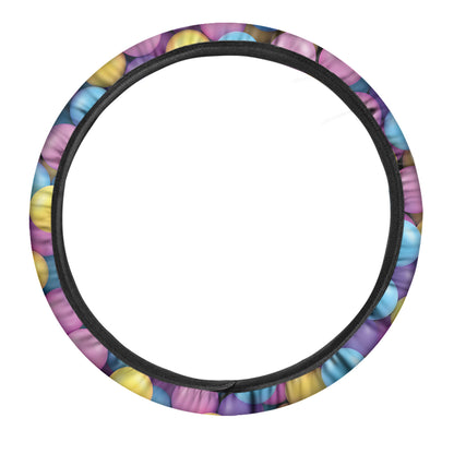 Sweet Candy Ball Pattern Print Car Steering Wheel Cover