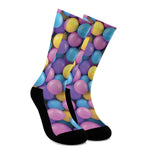 Sweet Candy Ball Pattern Print Crew Socks