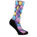 Sweet Candy Ball Pattern Print Crew Socks
