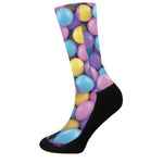 Sweet Candy Ball Pattern Print Crew Socks