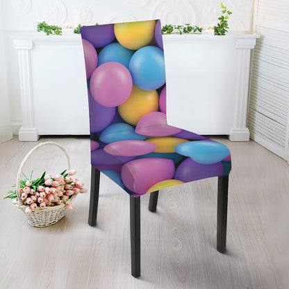 Sweet Candy Ball Pattern Print Dining Chair Slipcover