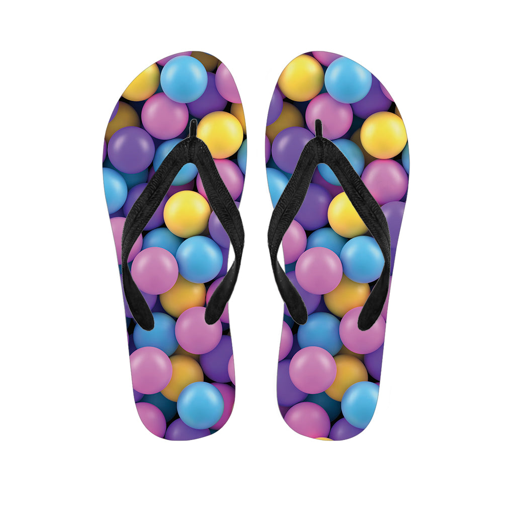 Sweet Candy Ball Pattern Print Flip Flops