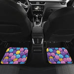 Sweet Candy Ball Pattern Print Front and Back Car Floor Mats