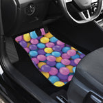 Sweet Candy Ball Pattern Print Front and Back Car Floor Mats