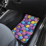 Sweet Candy Ball Pattern Print Front and Back Car Floor Mats