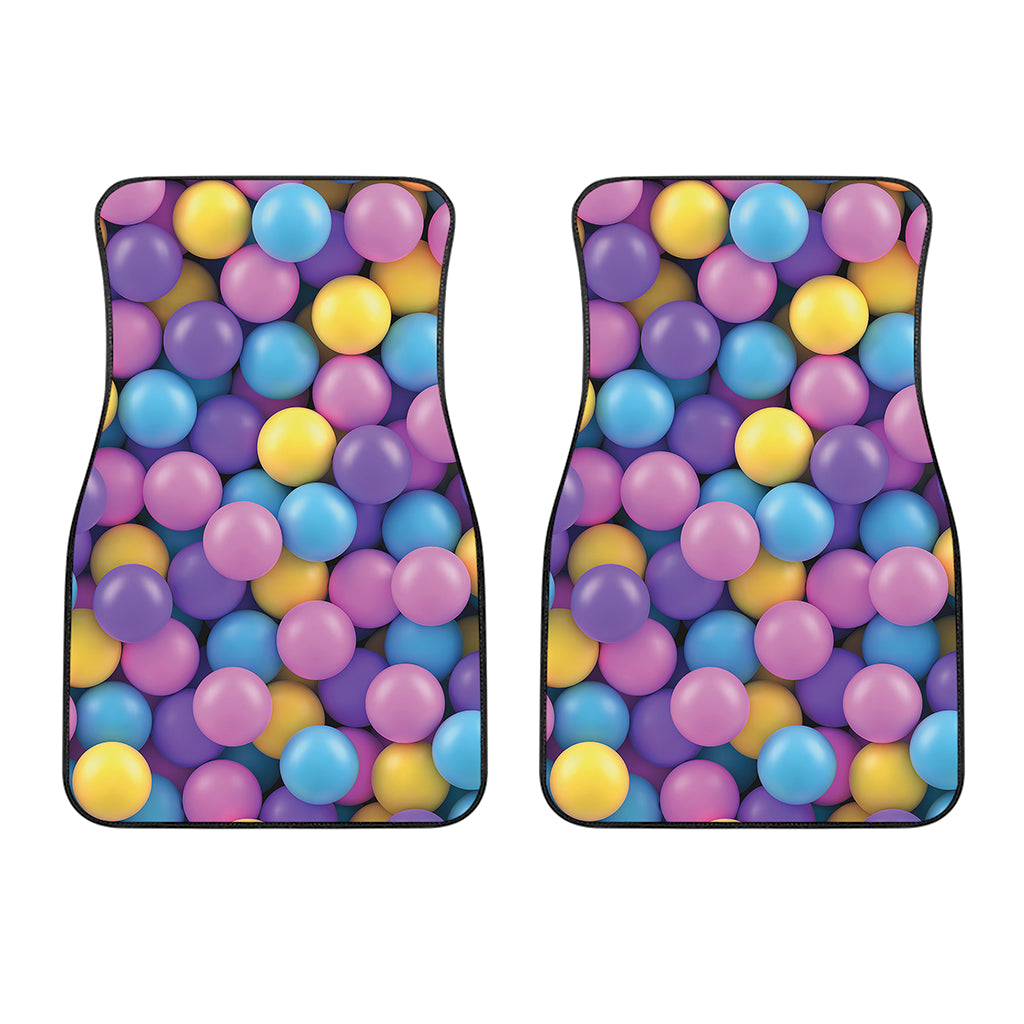 Sweet Candy Ball Pattern Print Front Car Floor Mats