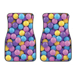 Sweet Candy Ball Pattern Print Front Car Floor Mats