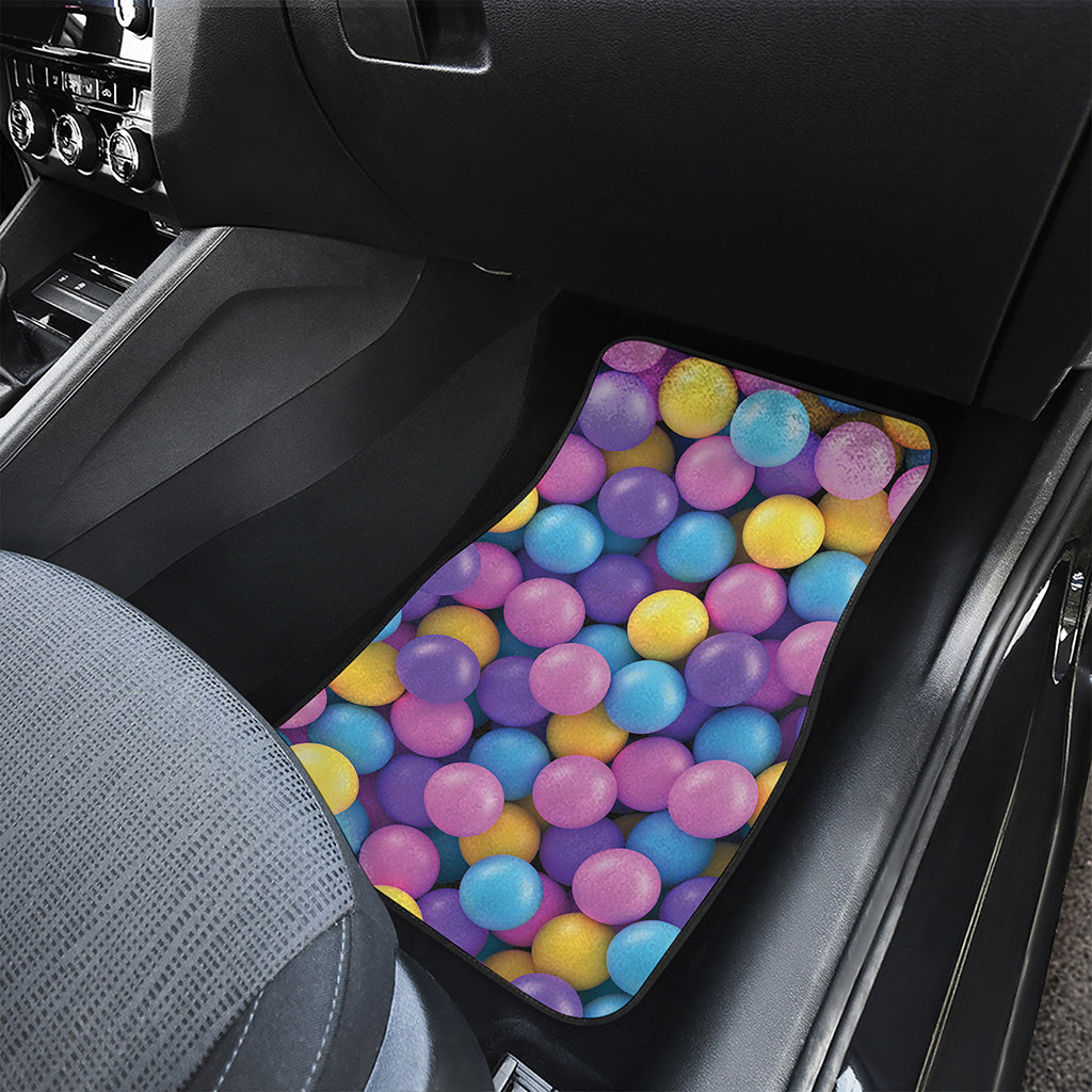 Sweet Candy Ball Pattern Print Front Car Floor Mats