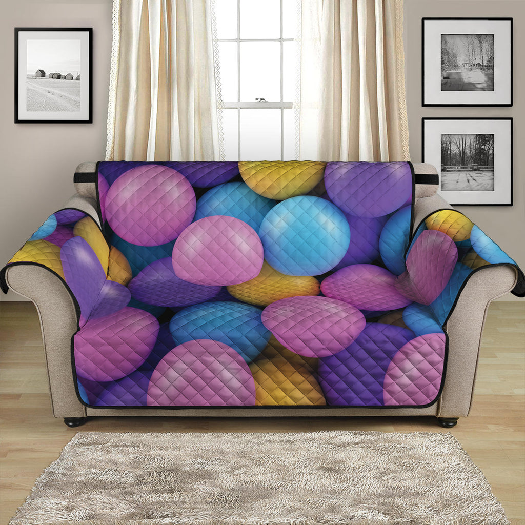 Sweet Candy Ball Pattern Print Loveseat Protector