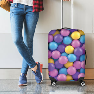 Sweet Candy Ball Pattern Print Luggage Cover