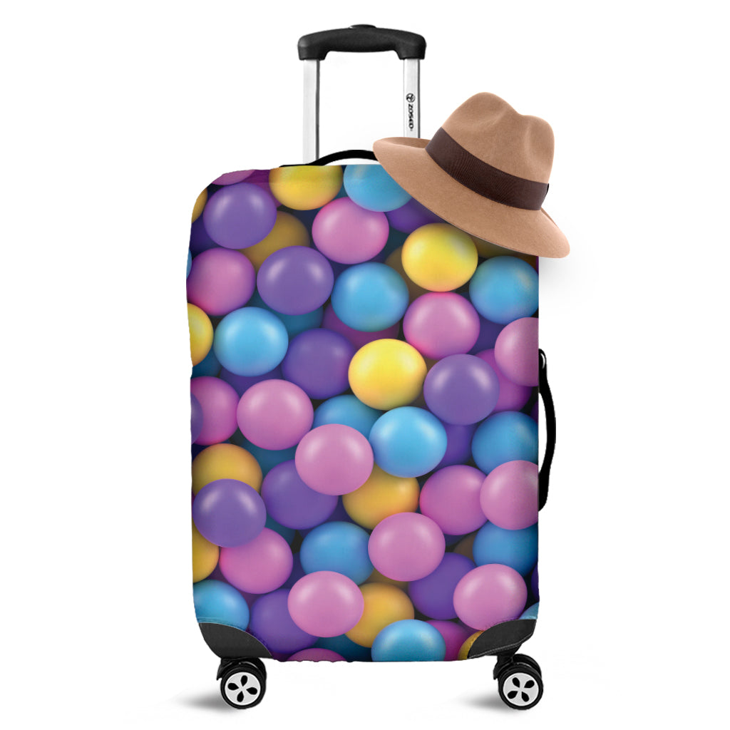 Sweet Candy Ball Pattern Print Luggage Cover